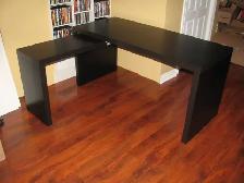 IKEA MALM Desk with Pull-Out Panel (Black) - Photo 2