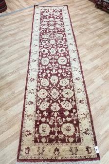 HANDKNOTTED CHOBI WOOL RUNNER 2.5FT x 9.6FT (78)