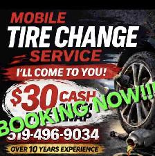 MOBILE Seasonal Tire Changes - ONLY $30 - BOOKING NOW
