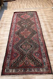 HANDKNOTTED PERSIAN HAMADAN WOOL RUG 4.2FT x 9.2FT (86)