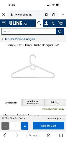 Plastic hangers / Square reader/ flat iron $10-$50