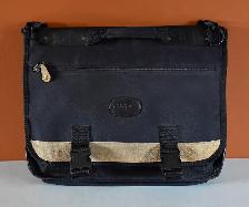 Black Nylon Portfolio / Laptop Briefcase with Pockets