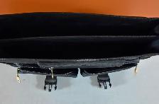 Black Nylon Portfolio / Laptop Briefcase with Pockets - Photo 2