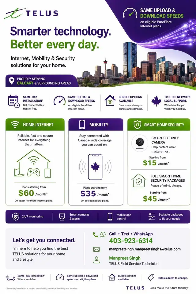 TELUS Internet • Mobility • Smart Home Security | Calgary