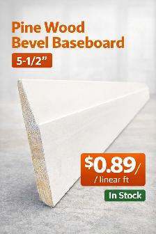 Wood Bevel Step Baseboard $0.89/LF