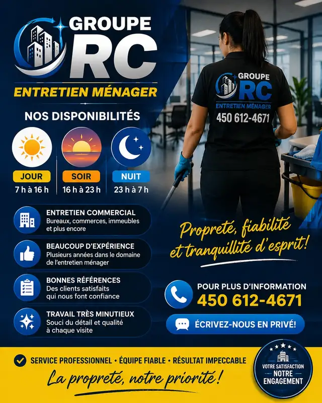 Groupe RC Services d'entretien ménager