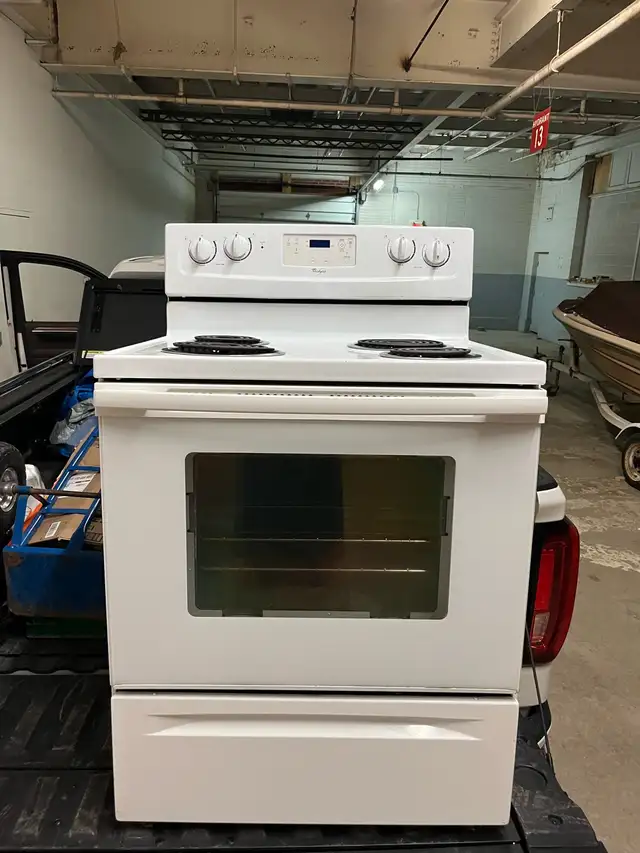 super clean white stove