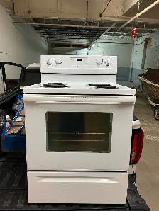 super clean white stove