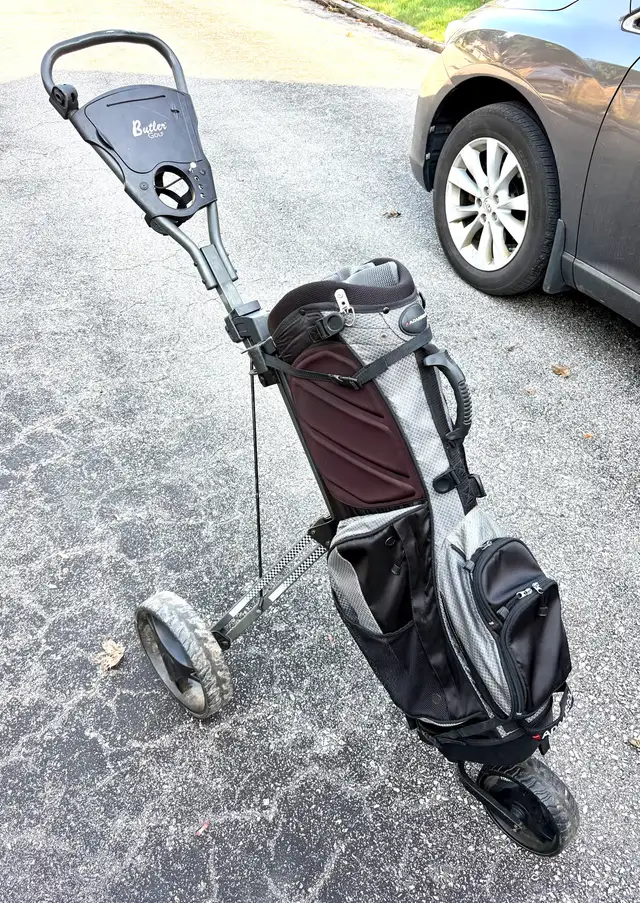 golf bag and pull cart
