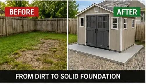 Professional Concrete Shed Pad Installation