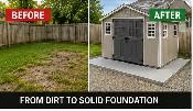 Professional Concrete Shed Pad Installation