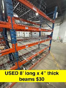 USED PALLET RACKING - 10’ tall x 44" with 8’ beams - Photo 3