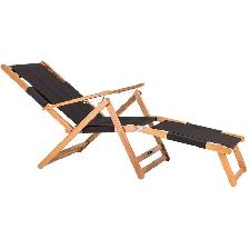 Patioflare Portable Beach Lounge Chair with Leg Rest