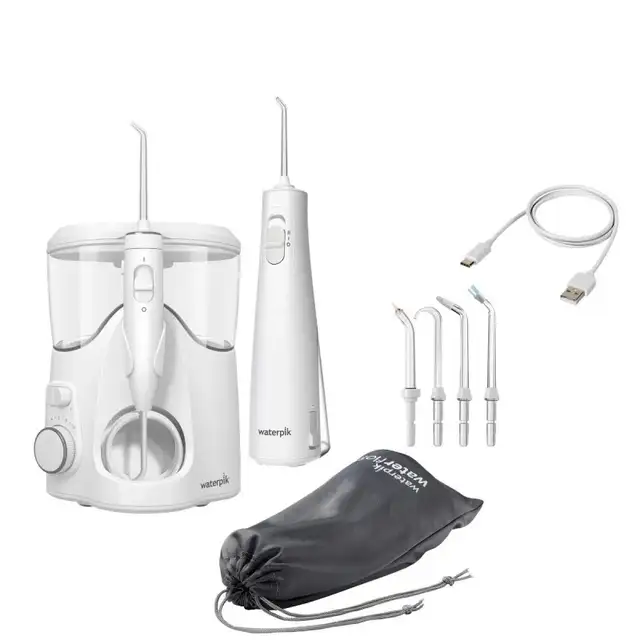 Waterpik Water Flosser Combo Pack OPEN BOX, some tips are missi