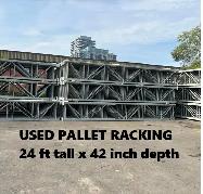 Warehouse Storage Rack Pallet Racking 24 ft tall x 42 inch depth