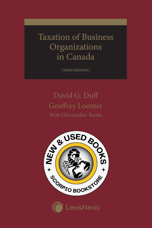 Taxation of Business Organizations in Canada 3E 9780433539216