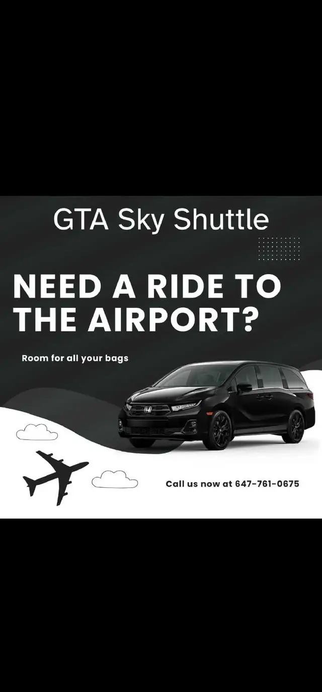 AIRPORT PICK UP DROP OFF RIDESHARE MOVING 647-761-0675