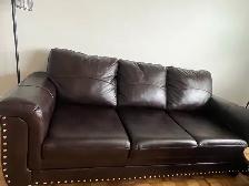 2 faux leather couches - Photo 3