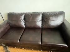 2 faux leather couches - Photo 6