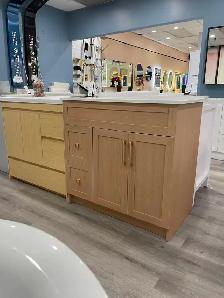 49' Natural Oak HDF Bathroom Vanity with Quartz Stone Top - Photo 4