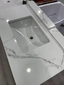 49' Natural Oak HDF Bathroom Vanity with Quartz Stone Top - Photo 6