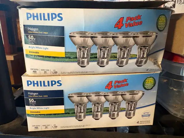 Phillips Halogen Par20 Flood Light Bulbs