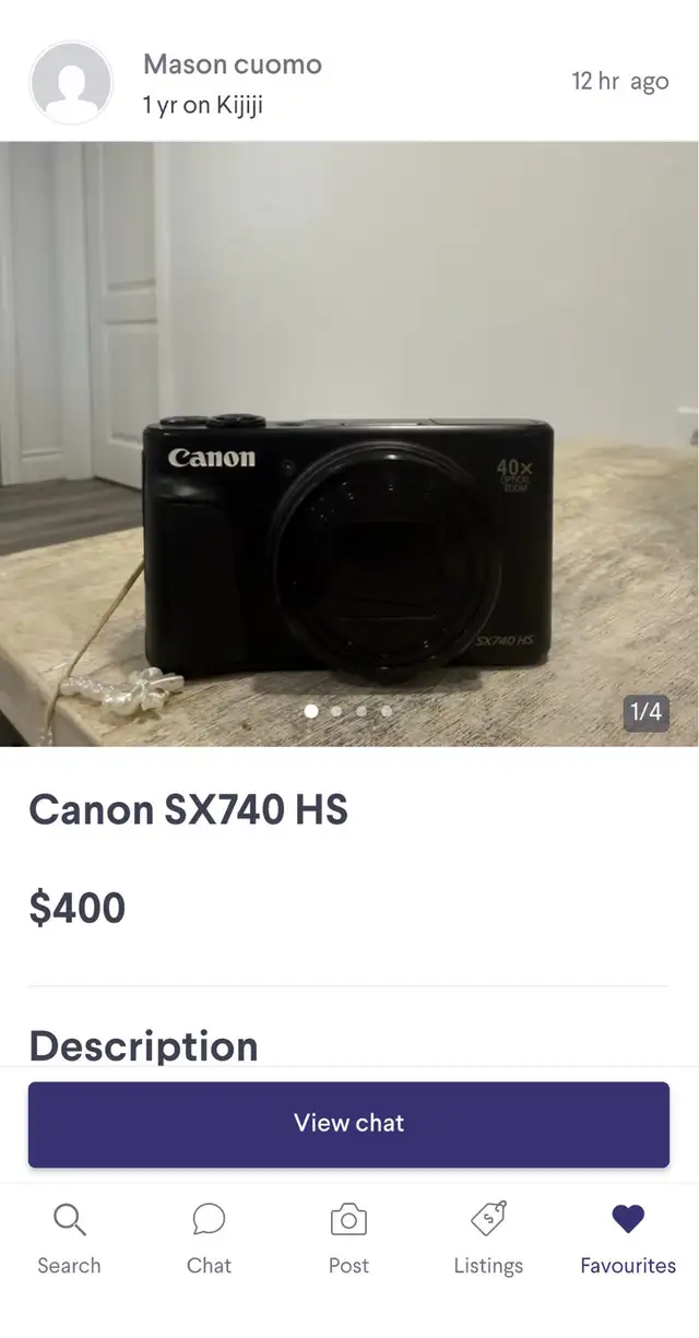 Scam Canon SX740