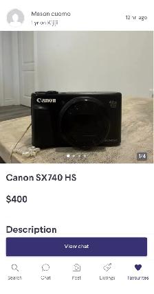 Scam Canon SX740