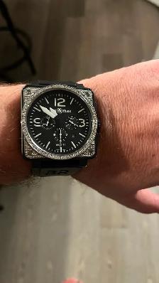 Bell & Ross BR 01-94 Aviation Type – Rare Factory Diamond Bezel - Photo 4