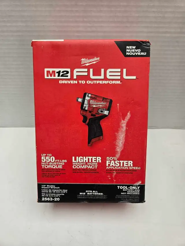 Milwaukee 2563 M12 1/2' Stubby Impact Wrench NEWTool Only