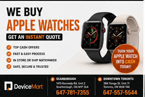 WE BUY APPLE WATCHES – SELL IN STORE @ SCARBOROUGH & DOWNTOWN!