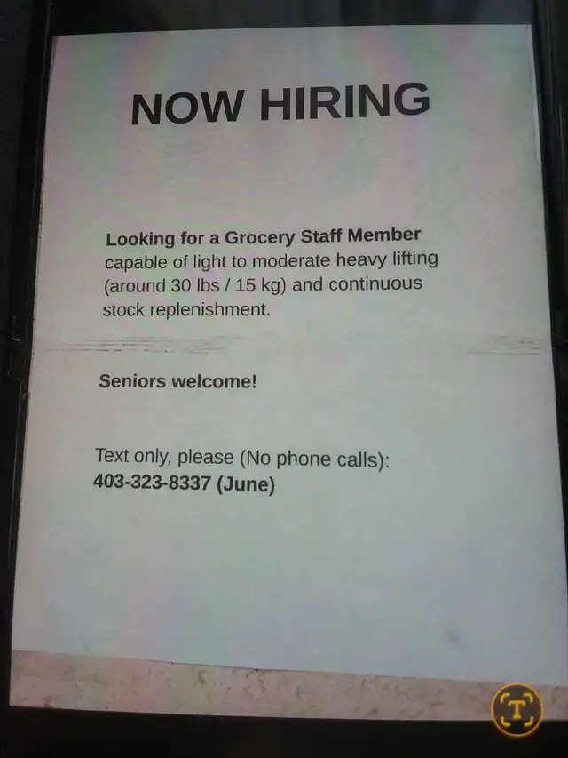 Grocery Staff Member