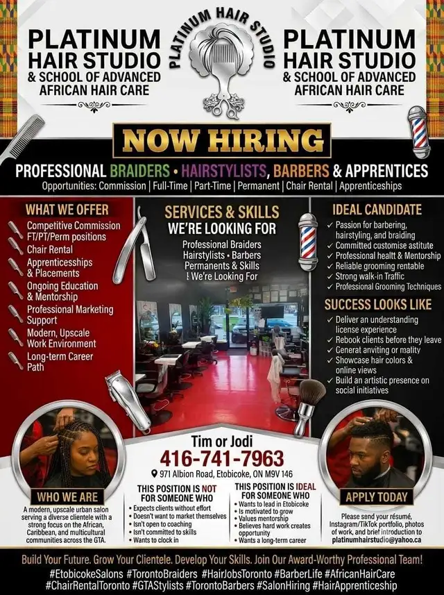 Hairstylist & Braiders barbers