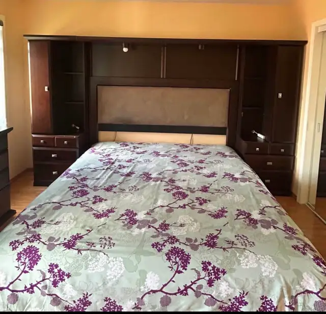 Bedroom Headboard Storage Unit