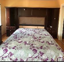 Bedroom Headboard Storage Unit