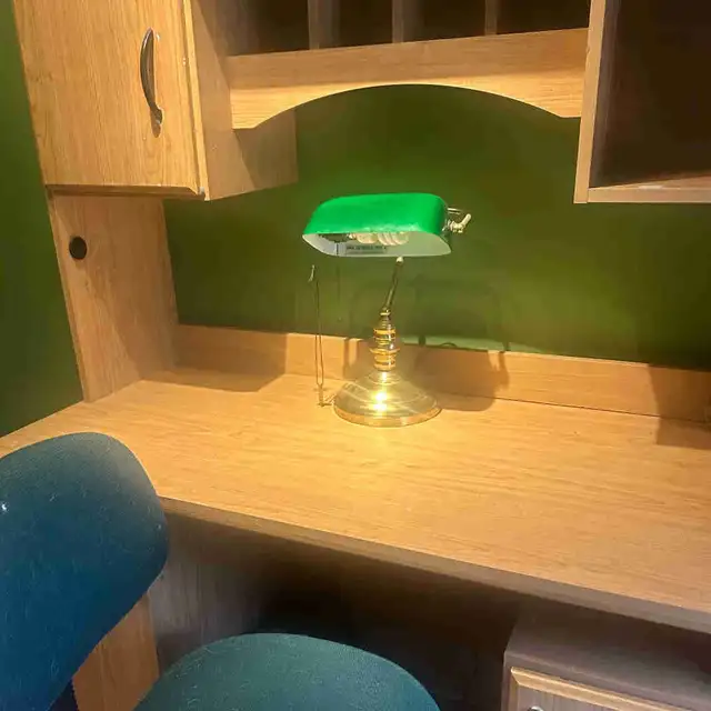 desk and chair