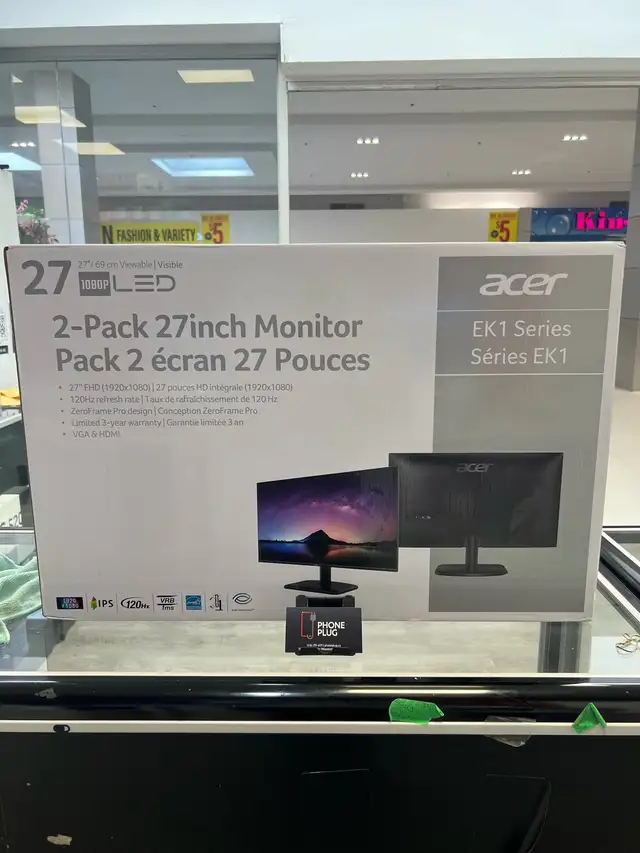 Brand New Sealed! Acer 2 Pack Monitors-27"