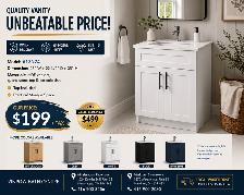 24' Bathroom Vanity – Only $199 with Top Included!