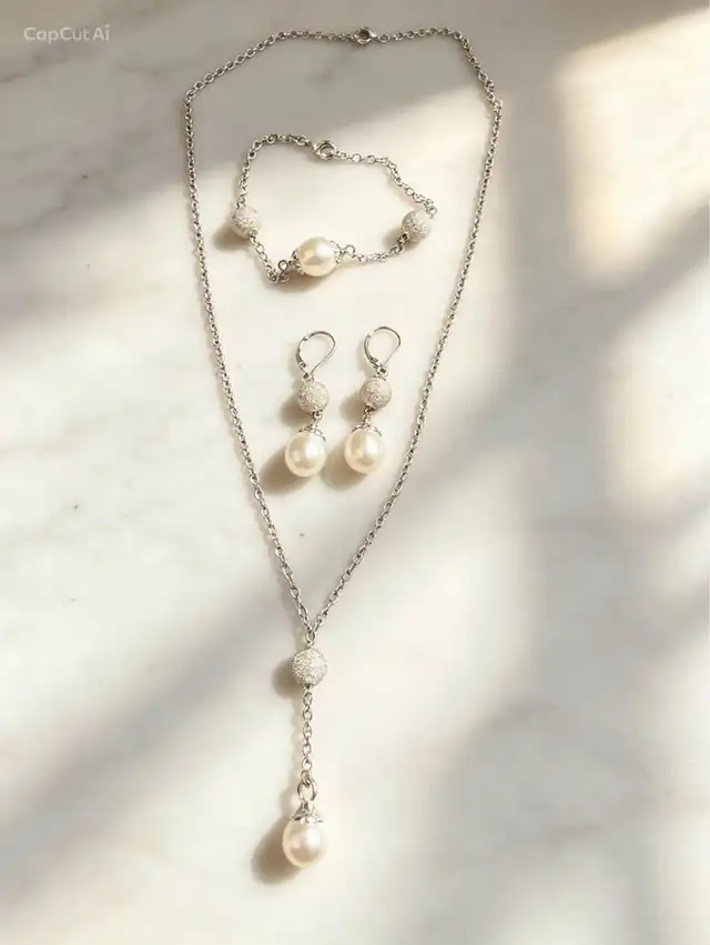 Effy Fresh Water pearls 3 pcs set of Necklace Earrings, Bracelet