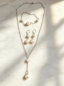 Effy Fresh Water pearls 3 pcs set of Necklace Earrings, Bracelet