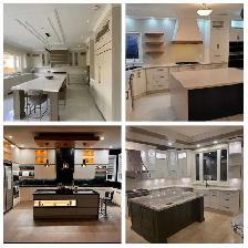 floating vanity kitchen cabinets quartz countertops - Photo 8