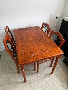 Bed frame, mattress, bedside table with dresser and dinner table - Photo 3