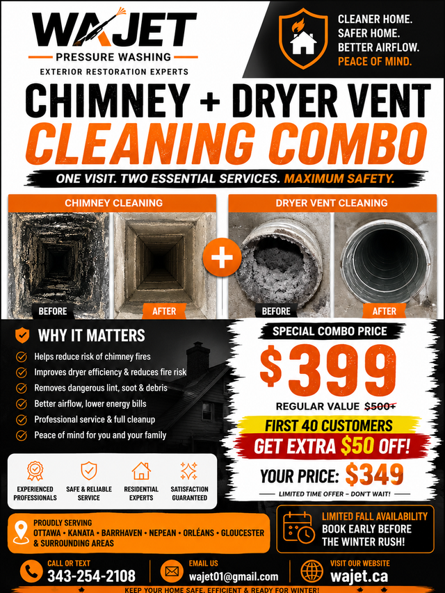 Chimney   Dryer Vent Cleaning Combo