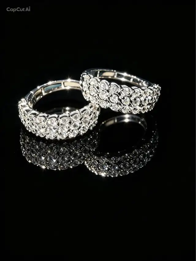 14Karat Natural Diamonds 1.00CTW Hoop Earrings