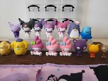 10 figurines hello kitty and friends  5 petites  1 rangement Ku - Photo 2