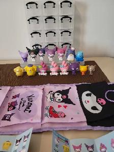 10 figurines hello kitty and friends  5 petites  1 rangement Ku - Photo 9