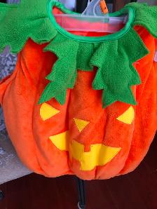 Toddler Halloween Pumpkin Costume Sleeveless Tee Top