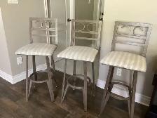 3 SWIVEL BAR STOOLS
