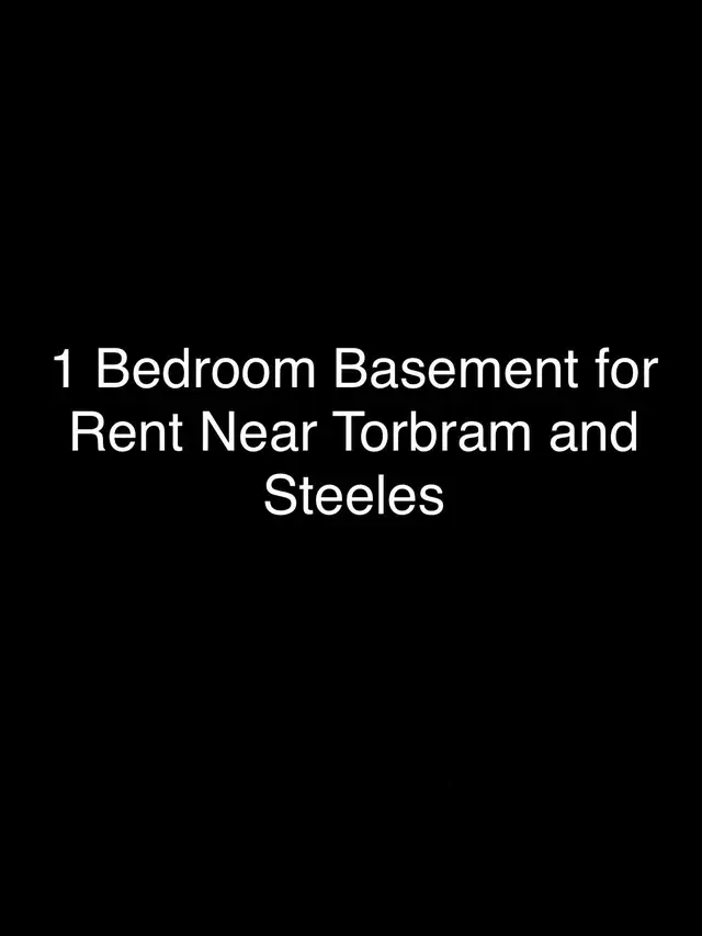 One Bedroom Basement for Rent near Torbram and Steeles