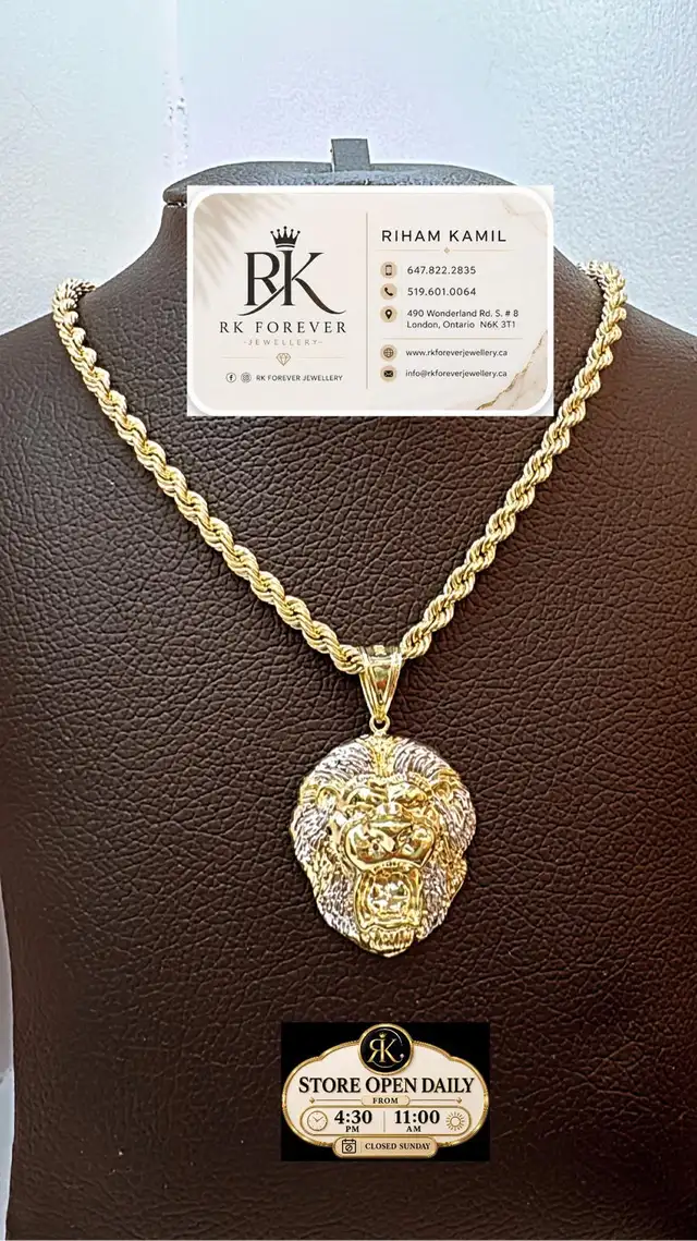 10k yellow Gold Chain with pendant # R 26